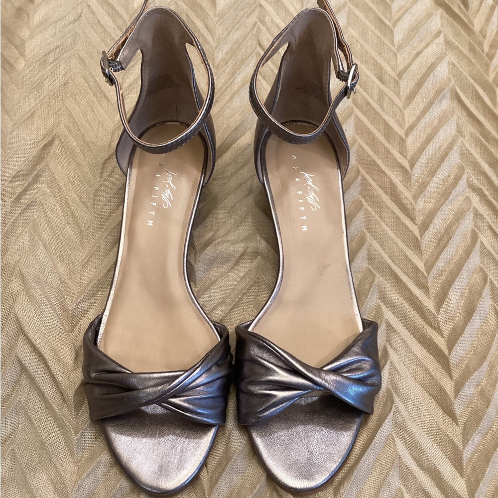 Lord & Taylor silver sandals - Chandra Demi Wedge